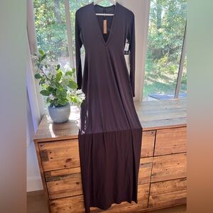 SKIMS medium low cut jersey maxi dress, tags attached